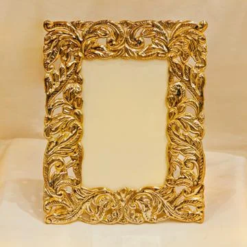 Engraved Gold Frame Stock Photos