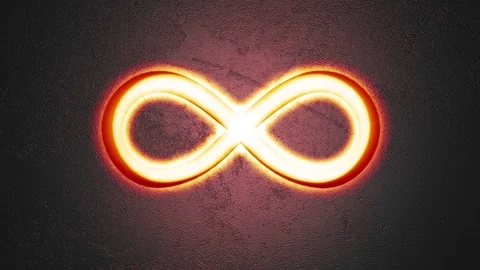 Engraved infinity symbol shining on stone background, seamless looping Stock Footage 73949717