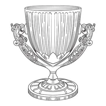Engraved ornate baroque design element flowerpot vector illustration Stock Illustration