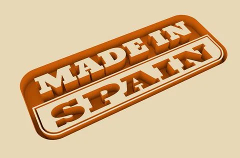 Engraved stamp with made in Spain text Stock Illustration