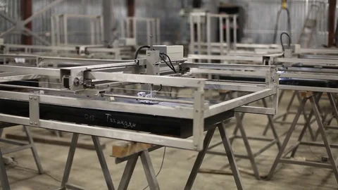 Engraved on the stone factory Stock Footage 70961642