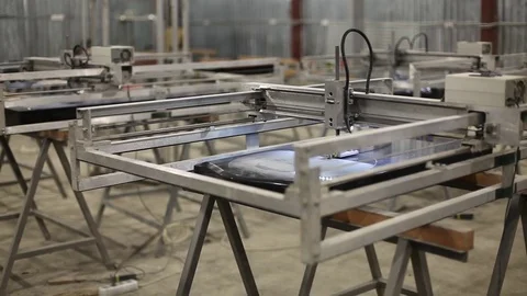 Engraved on the stone factory Stock Footage 70961644