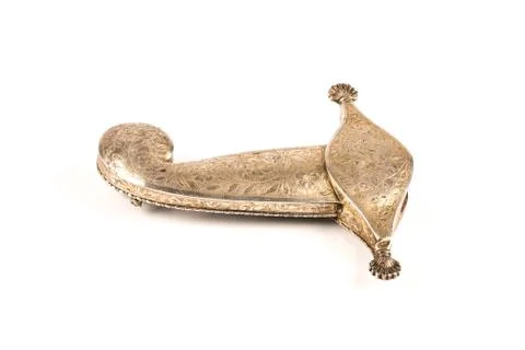 Engraved sword silver handle Stock Photos