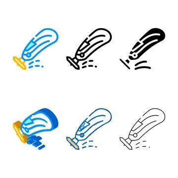 Engraver multifunctional tool color icon vector stylized Stock Illustration