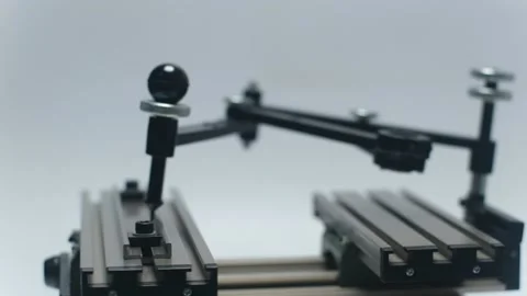 Engraving device pantograph rotating on ... | Stock Video | Pond5