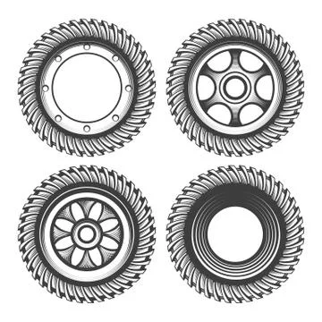Engraving Gear Set Stock Illustration