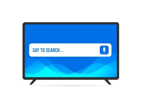Enhance Smart TV experience with voice control concept. Artificial Intelligence Stock Illustration