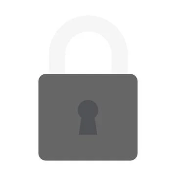 Enhance your digital security imagery with this minimalist padlock icon, perfect Stock Illustration