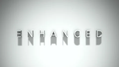 Enhanced 3D title animation with shadows on a white background Stock Footage 296518947