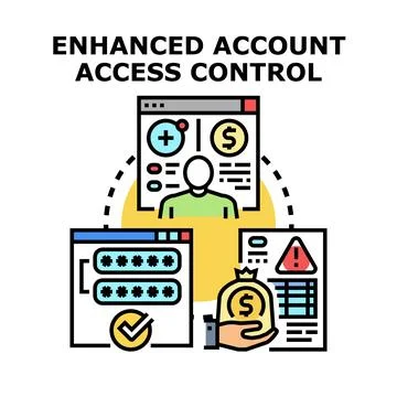 Enhanced account access control protecting online finance Ilustración de archivo