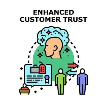 Enhanced customer trust and client relationship building Stock Illustration