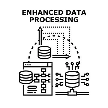 Enhanced data processing system optimizing digital information flow イラスト素材