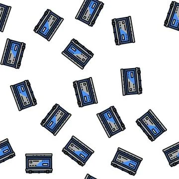 Enhanced flooded battery efb vector seamless pattern Stock Illustration