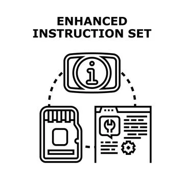 Enhanced instruction set concept with data and information Stockillustratie