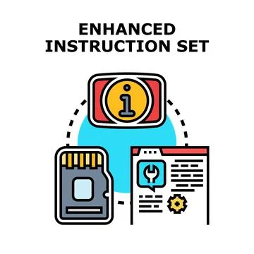 Enhanced instruction set concept with data and information 스톡 일러스트