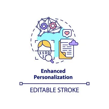Enhanced personalization concept icon Stock Illustration