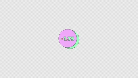 Enhanced playback speed button neubrutalism UI element animation Stock Footage 336186813