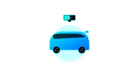 Enhanced seamless loop animation of a sleek, neon-glowing electric sports c.. Stock Footage 345640739