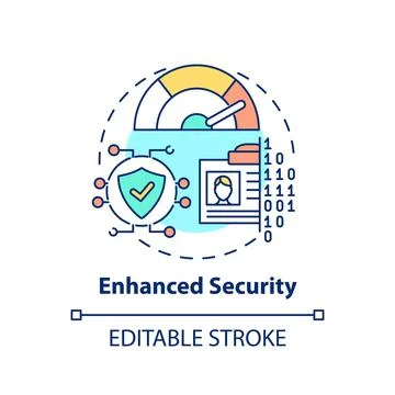 Enhanced security concept icon Illustrazione stock