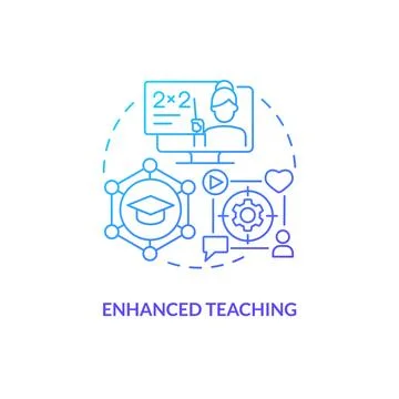 Enhanced teaching gradient concept icon Stock Illustration