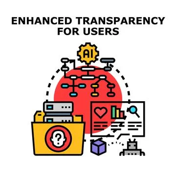 Enhanced transparency for users with ai 스톡 일러스트