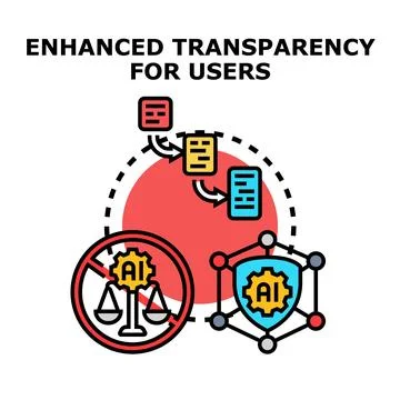 Enhanced transparency for users protecting data and preventing bias Stock Illustration
