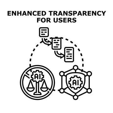 Enhanced transparency for users protecting data and preventing bias Stock Illustration