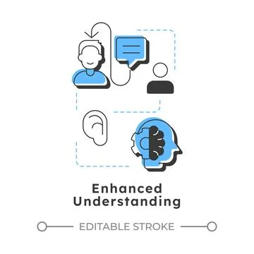 Enhanced understanding modern linear concept icon イラスト素材