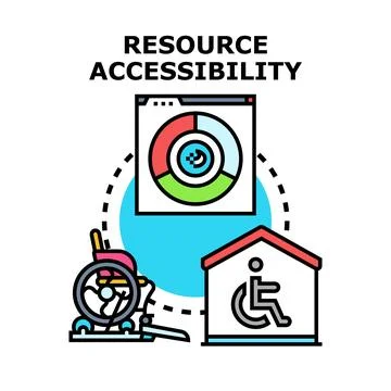 Enhancing accessibility for digital and physical resources Stock Illustration