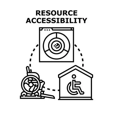 Enhancing accessibility for digital and physical resources Stock Illustration