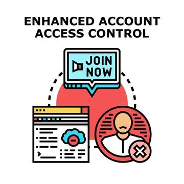 Enhancing account access control system security Stock Illustration