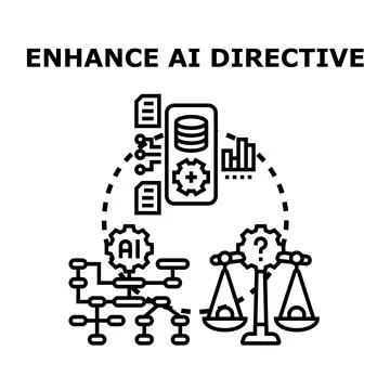 Enhancing artificial intelligence directive regulation development Stock Illustration