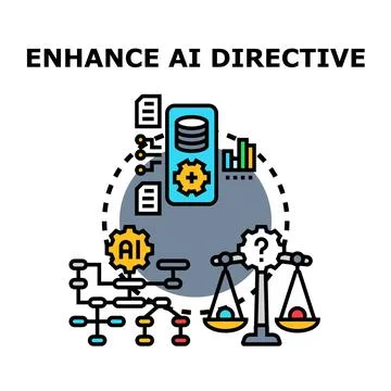 Enhancing artificial intelligence directive regulation development Stock Illustration