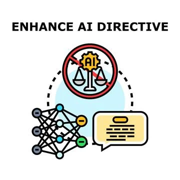 Enhancing artificial intelligence directive with regulatory control 스톡 일러스트