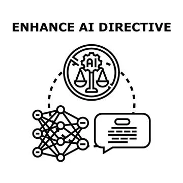 Enhancing artificial intelligence directive with regulatory control Stock Illustration