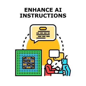 Enhancing artificial intelligence instructions and programming concepts 스톡 일러스트