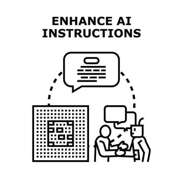 Enhancing artificial intelligence instructions and programming concepts Stock Illustration