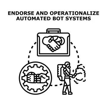 Enhancing automated bot systems operational performance 스톡 일러스트