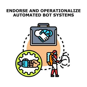 Enhancing automated bot systems operational performance Stock Illustration