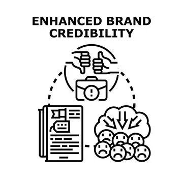 Enhancing brand credibility through customer trust and management Stock Illustration