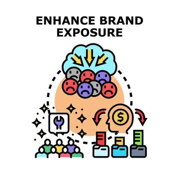 Enhancing brand exposure and customer perception strategy Stock Illustration