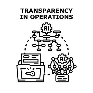 Enhancing business operations with artificial intelligence transparency Stock Illustration