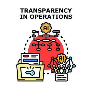 Enhancing business operations with artificial intelligence transparency Stockillustratie