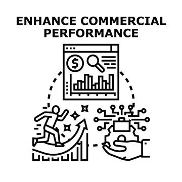 Enhancing business performance with digital strategy and data analysis 스톡 일러스트