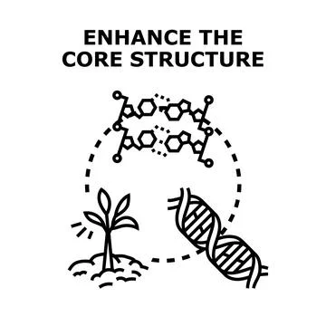 Enhancing core structure using biotechnology and genetic engineering イラスト素材