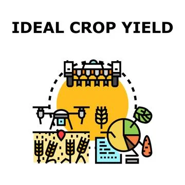 Enhancing crop yield with precision smart farming technology Stock Illustration