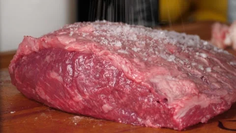 Enhancing the Culinary Process: Meat Preparation Steps Stock Footage 347627221