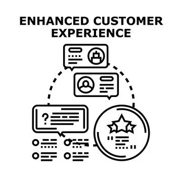 Enhancing customer experience journey and satisfaction management Stock Illustration