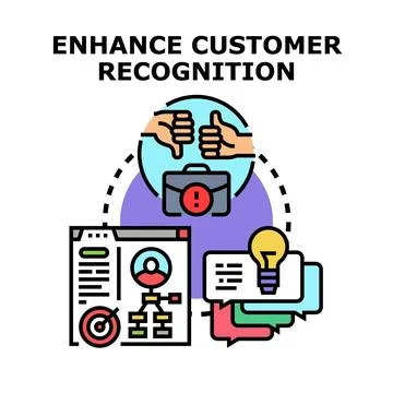 Enhancing customer recognition through strategic business planning Stock Illustration