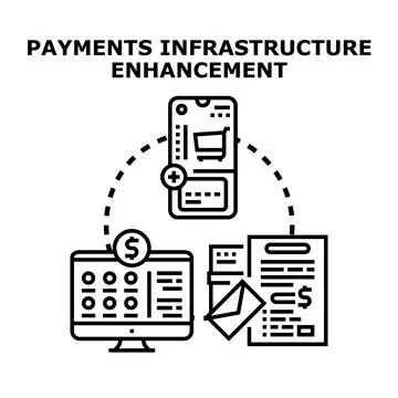 Enhancing digital payment infrastructure for secure transactions Stock Illustration